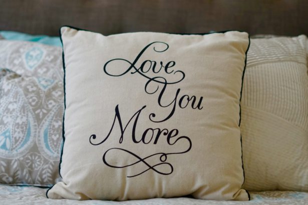 Love you more on a pillow