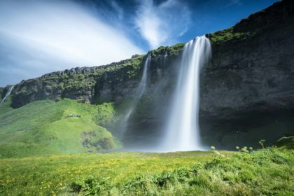 Seljalandsfoss waterfall in Iceland in Summer