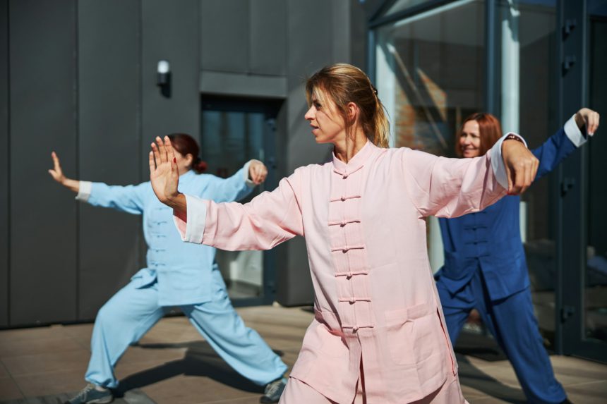 Women enjoying their Chinese martial arts training